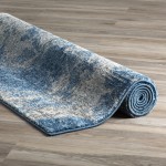 Addison Plano Nebulous Boho Area Rug, 5’3" x 7’7", Blue, APL37BL5X8