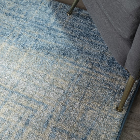 Addison Plano Bohemian Crosshatch Area Rug, 9’6" x 13’2", Blue, APL38BL10X13