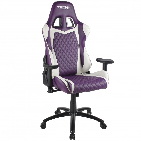 Techni Sport TS-52 Ergonomic High Back Racer Style PC Gaming Chair, Purple