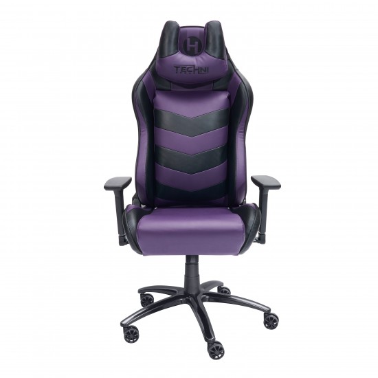 Techni Sport TS-61 Ergonomic High Back Racer Style Video Gaming Chair, Purple/Black