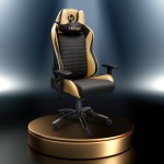 Techni Sport Ergonomic Racing Style Gaming Chair - Golden