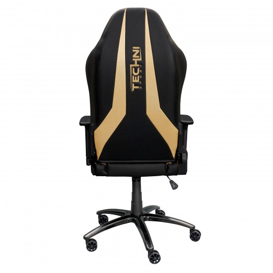 Techni Sport Ergonomic Racing Style Gaming Chair - Golden