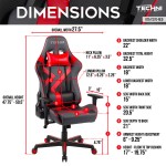 Techni Sport TS-70 Office-PC Gaming Chair, Red