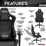 Techni Sport TS-83 Ergonomic High Back Racer Style PC Gaming Chair, Black