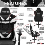 Techni Sport TS-XL1 Ergonomic High Back Racer Style PC Gaming Chair, White