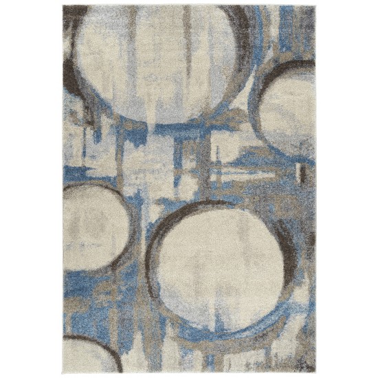 Addison Plano Dynamic Circles Area Rug, 3’3" x 5’3", Blue, APL39BL3X5