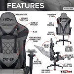 Techni Sport XL Ergonomic Gaming Chair , Grey