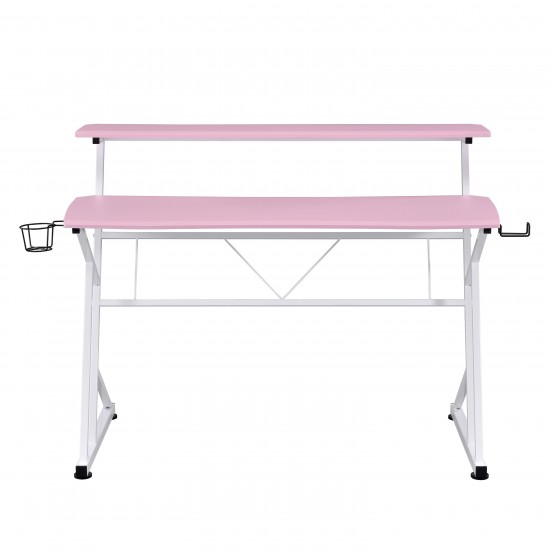 Techni Sport Computer Gaming Desk with Shelves - Pink