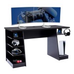 Techni Sport Jango Gaming Desk with Storage, Black