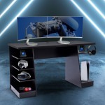 Techni Sport Jango Gaming Desk with Storage, Black