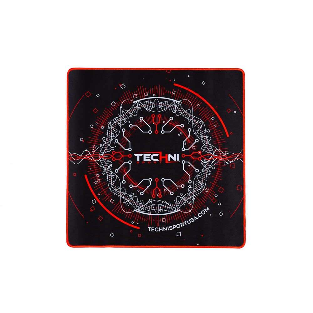 Techni Sport Colossal Circuit Gaming Mouse Pad 18" x 18", Red