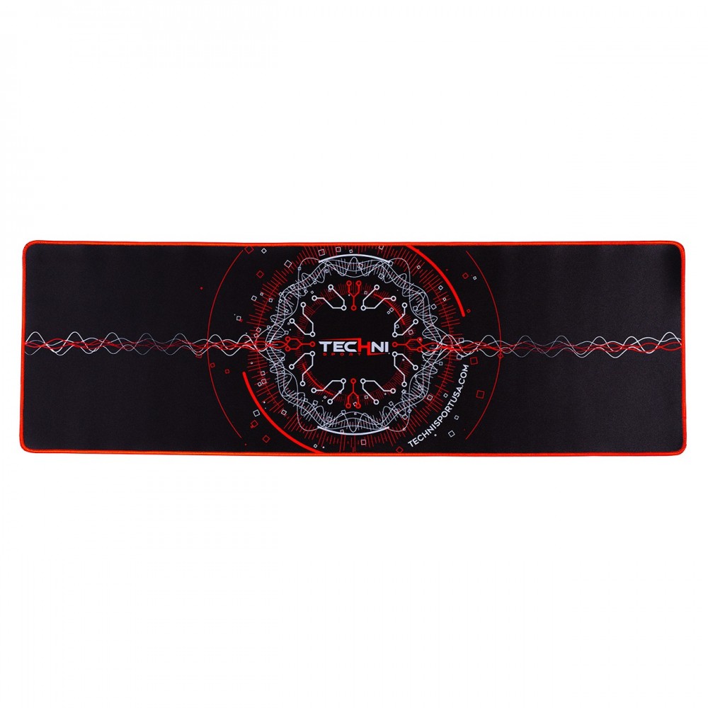 Techni Sport Runway Circuit Gaming Mouse Pad 36" x 11.5", Red