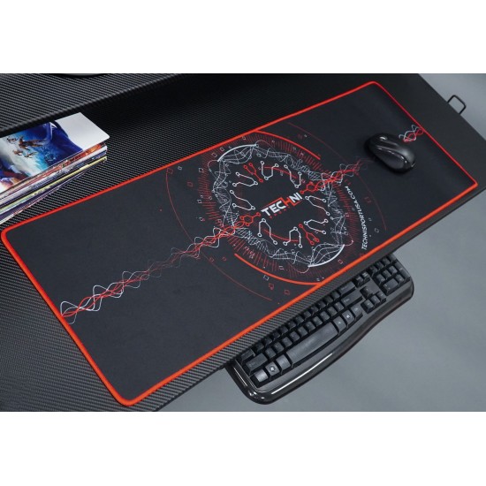 Techni Sport Runway Circuit Gaming Mouse Pad 36" x 11.5", Red