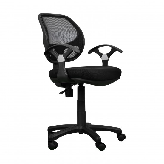 Techni Mobili Midback Mesh Task Office Chair, Black