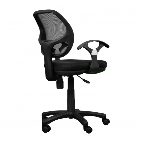 Techni Mobili Midback Mesh Task Office Chair, Black