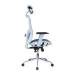 The Techni Mobili High Back Executive Mesh Office Chair with Arms, Headrest and Lumbar Support, Blue