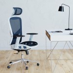 The Techni Mobili High Back Executive Mesh Office Chair with Arms, Headrest and Lumbar Support, Blue