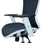 The Techni Mobili High Back Executive Mesh Office Chair with Arms, Headrest and Lumbar Support, Blue