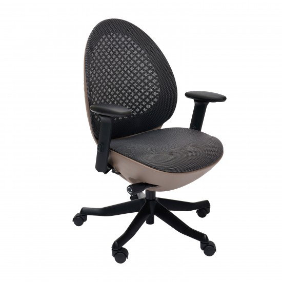 Techni Mobili Deco LUX Executive Office Chair, Taupe