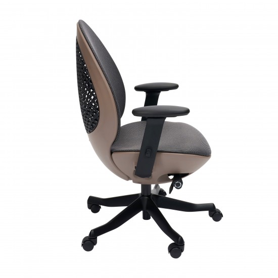 Techni Mobili Deco LUX Executive Office Chair, Taupe