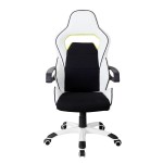 Techni Mobili Ergonomic Essential Racing Style Home & Office Chair, White