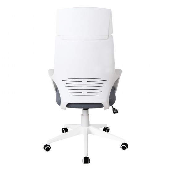 Techni Mobili Modern Studio Office Chair, Grey/White