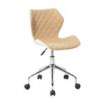 Techni Mobili Modern Height Adjustable Office Task Chair, Beige