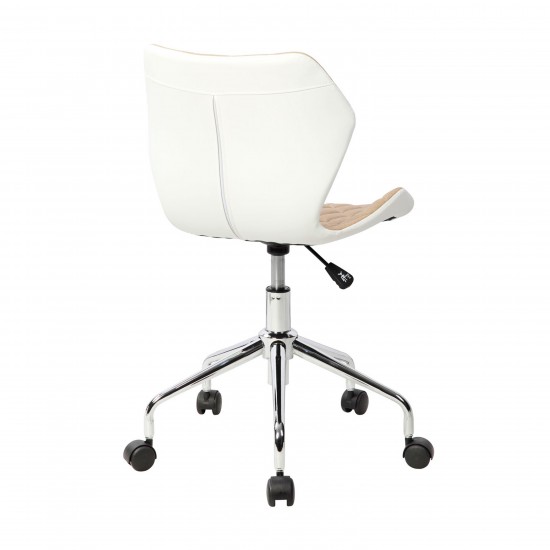 Techni Mobili Modern Height Adjustable Office Task Chair, Beige