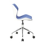 Techni Mobili Modern Height Adjustable Office Task Chair, Blue