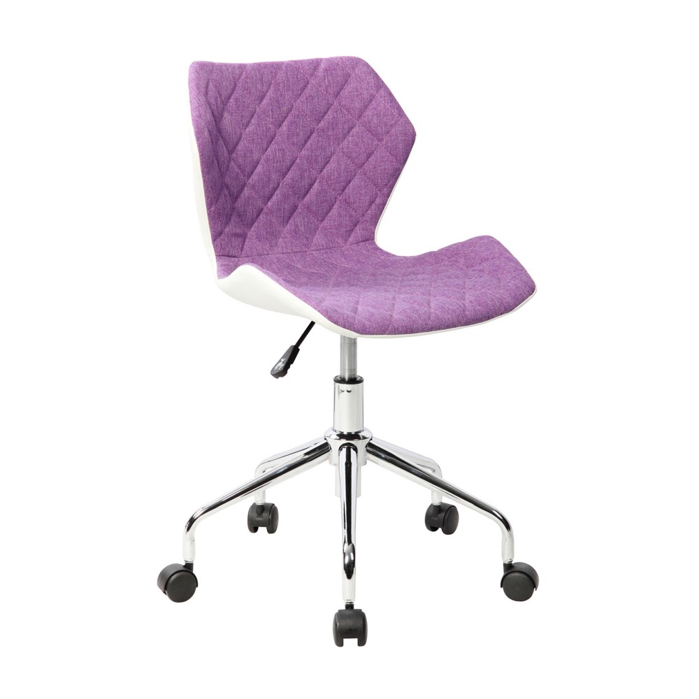 Techni Mobili Modern Height Adjustable Office Task Chair, Purple