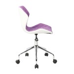 Techni Mobili Modern Height Adjustable Office Task Chair, Purple