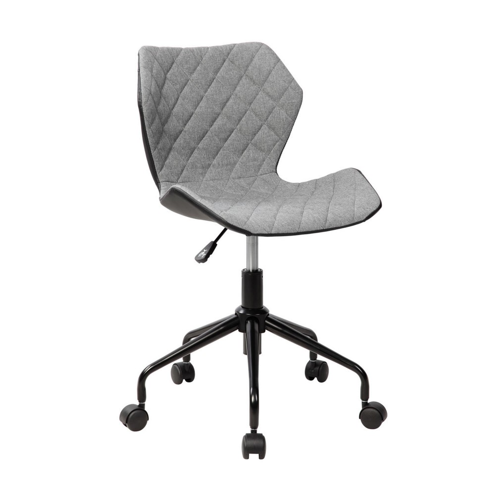 Techni Mobili Deluxe Modern Office Armless Task Chair, Grey