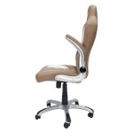 Techni Mobili High Back Executive Sport Race Office Chair with Flip-Up Arms, Camel