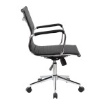 Techni Mobili Modern Medium Back Executive Office Chair, Black