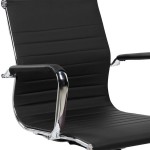 Techni Mobili Modern Medium Back Executive Office Chair, Black