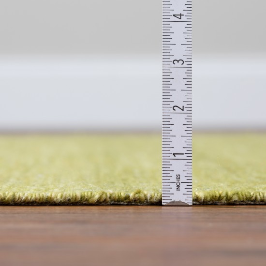 Prism Celery Diamond Weave Wool Runner Rug, 2’3" x 7’6", Celery, APR32CE2X8