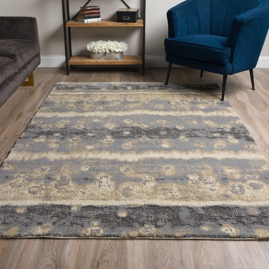 Addison Amelia Boho Causal Area Rug, 3’3" x 5’1", Smoke, AME63SM3X5