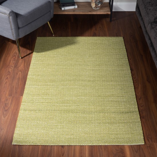 Addison Prism Celery Diamond Weave Wool Area Rug, 5’ x 7’6", Celery, APR32CE5X8