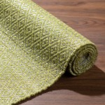 Addison Prism Celery Diamond Weave Wool Area Rug, 9’ x 13’, Celery, APR32CE9X13