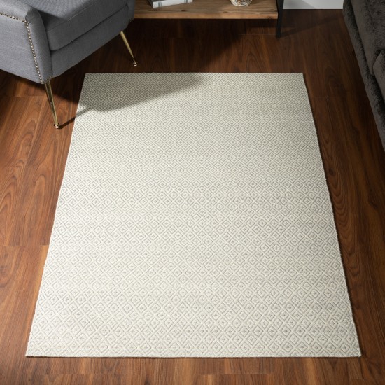 Prism Champagne Diamond Weave Wool Area Rug, 5’ x 7’6", Champagne, APR32CP5X8