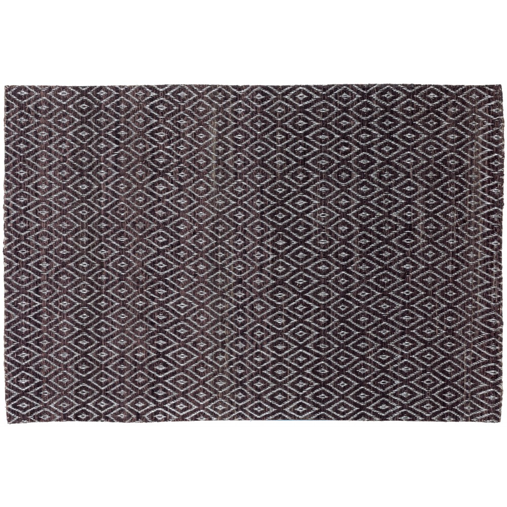 Prism Eggplant Diamond Weave Wool Accent Rug, 2’ x 3’, Eggplant, APR32EG2X3