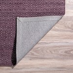 Prism Eggplant Diamond Weave Wool Accent Rug, 2’ x 3’, Eggplant, APR32EG2X3