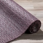 Prism Eggplant Diamond Weave Wool Accent Rug, 2’ x 3’, Eggplant, APR32EG2X3