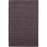 Prism Eggplant Diamond Weave Wool Area Rug, 8’ x 10’, Eggplant, APR32EG8X10