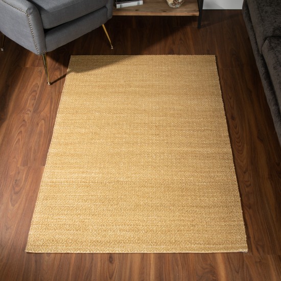 Prism Gilded Diamond Weave Wool Area Rug, 3’6" x 5’6", Gilded, APR32GI4X6