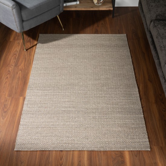 Addison Prism Latte Diamond Weave Wool Area Rug, 5’ x 7’6", Latte, APR32LA5X8