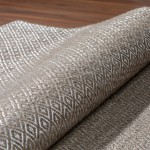 Addison Prism Latte Diamond Weave Wool Area Rug, 5’ x 7’6", Latte, APR32LA5X8