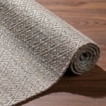 Addison Prism Latte Diamond Weave Wool Area Rug, 5’ x 7’6", Latte, APR32LA5X8