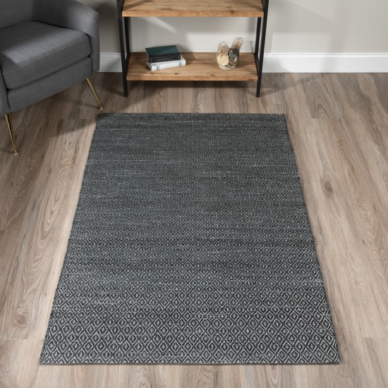 Addison Prism Night Diamond Weave Wool Area Rug, 5’ x 7’6", Night, APR32NI5X8