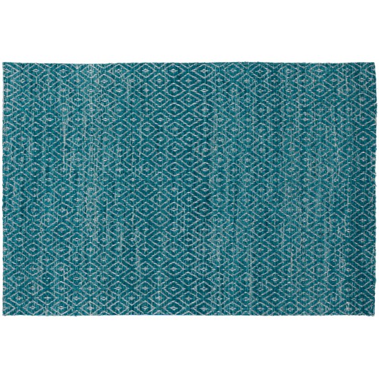 Prism Peacock Diamond Weave Wool Accent Rug, 2’ x 3’, Peacock, APR32PC2X3